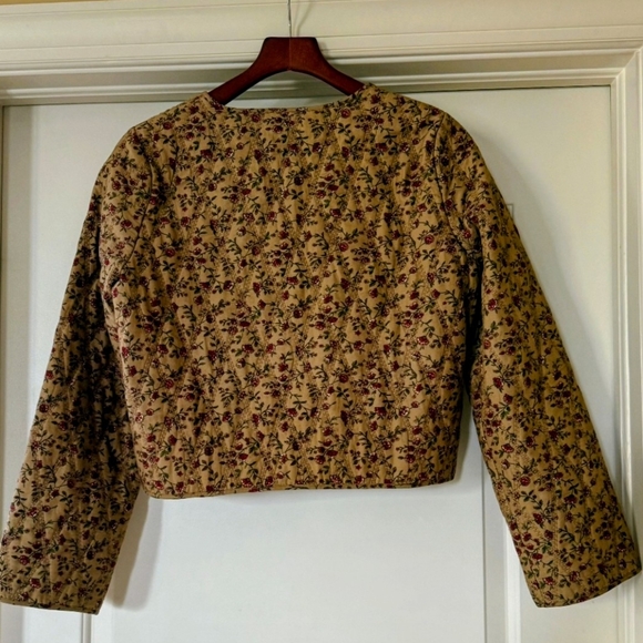 SÉZANE Paoline Tie Front Jacket In Miranda Beige Floral Print New 40/8 RARE NWOT - Picture 13 of 16